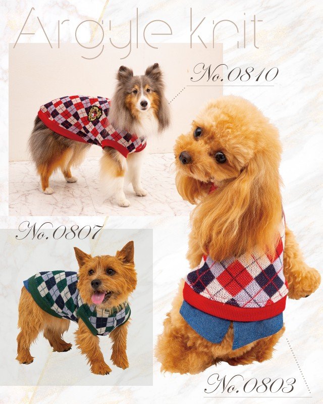 画像2: 【クリアランスセール】重ね着風 アーガイルルニット 【1〜5号】※返品・交換不可 (2)