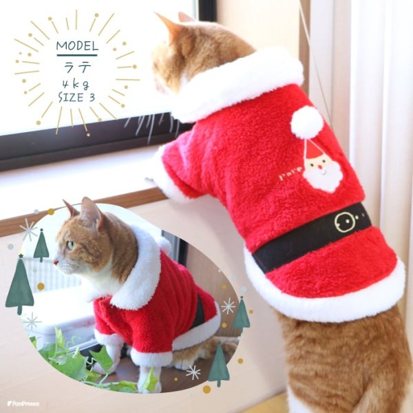 画像9: 【ポイント10倍で会員様はお得】 フレンチサンタコート 犬猫兼用【4・5号】 (9)