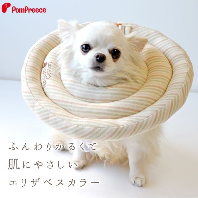 画像10: 犬猫兼用 ドーナツエリザベスカラー オーガニックボーダー【1〜5号】ドーナツの輪が3つのタイプ (10)