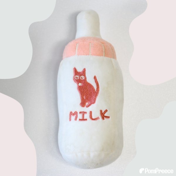 画像2: 犬猫用キックTOY ハッピーミルク 鈴入り（4955）［ポンポリース］ (2)