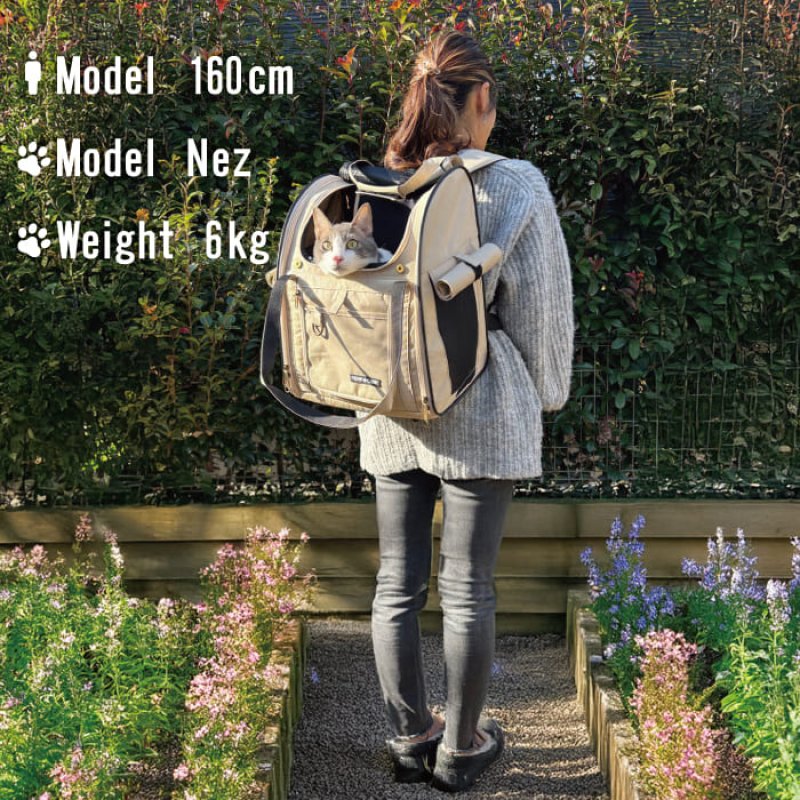 画像17: 犬猫兼用ペットキャリー  3WAYタッチインリュック パノラマビュ― ランドキャリ― (17)