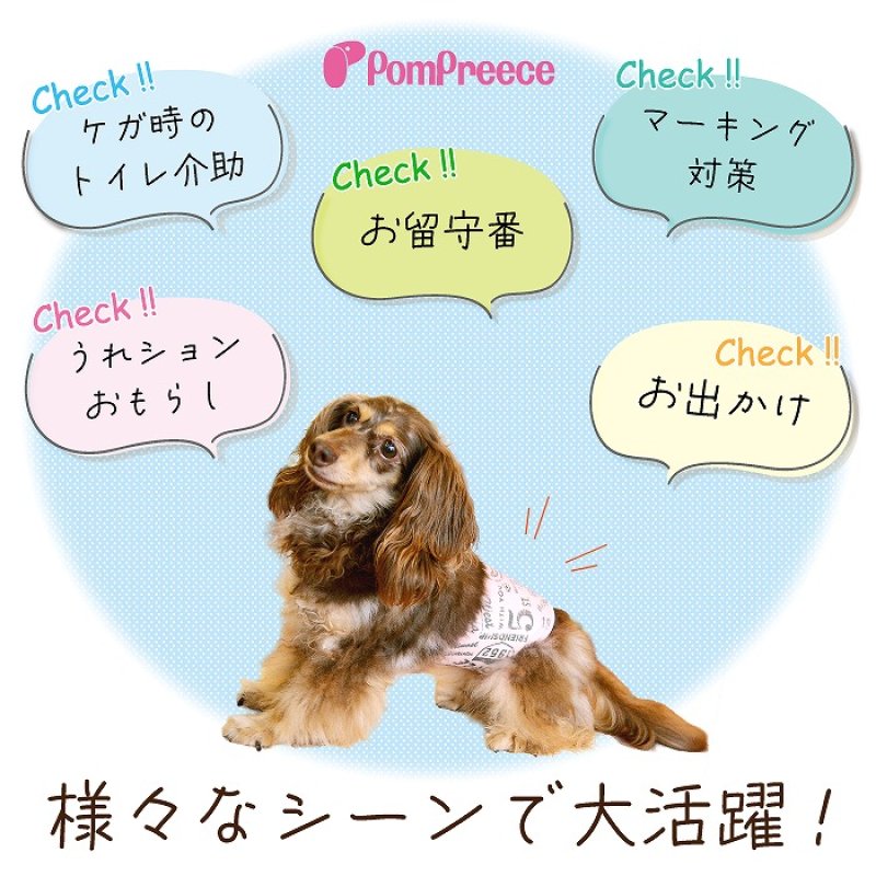 画像5: 【ポイント10倍で会員様はお得】犬用オムツ パッド不要 洗って使える布製マナーベルト【1〜10号】 (5)