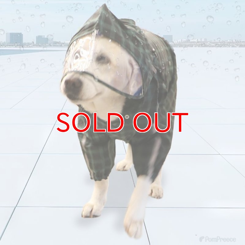 画像23: 犬用 レインコート  撥水 防水 耐水 テフロン加工 PUコーティング 両足付レインコー タータンチェック  【2〜12号】 (23)