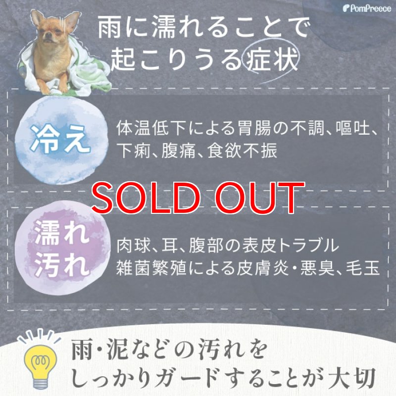 画像3: 犬用 レインコート  撥水 防水 耐水 テフロン加工 PUコーティング 両足付レインコー タータンチェック  【2〜12号】 (3)