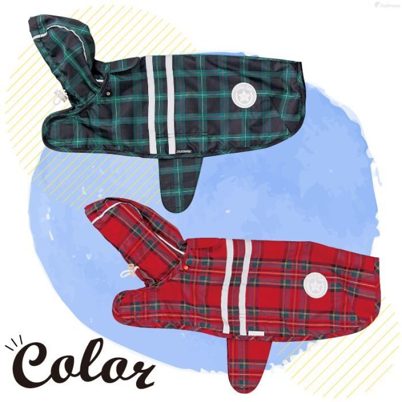 画像6: 犬用 レインコート 雨具 カッパ 全身 撥水 防水 耐水 テフロン加工 2タッチレインコート【2〜12号】 (6)