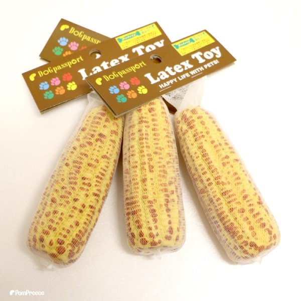 画像2: 【ポイント10倍で会員様はお得】 ラテックスTOY  焼きとうもろこし（鈴入り） (2)