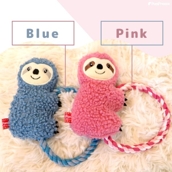 画像7: 【ポイント10倍で会員様はお得] デンタルロープTOY ナマケモノ ピンク1個とブルー1個ずつ　計2個のセット (7)