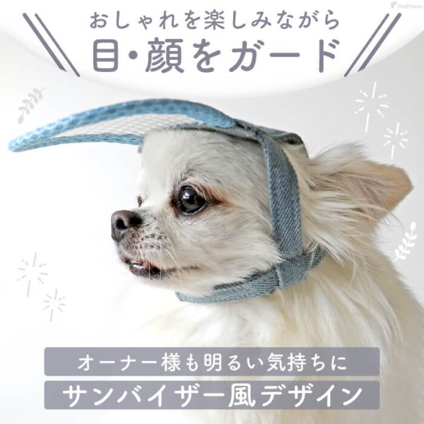画像6: 【ポイント10倍で会員様はお得】】 入荷しました 犬用 介護用品 簡単装着 サイズ調整可 目が不自由な子用のサポートグッズ 盲目犬 視覚障害犬 アイ＆フェイスガード メッシュブリムハット【S〜LL】 (6)