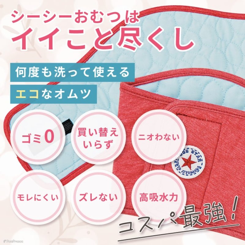 画像4: 【SALEでお得※在庫限りお早めに】【大好評50％OFF】[3枚組]オス用洗えるシーシーおむつ 【1〜10号】※カラーはベージュ色 (4)