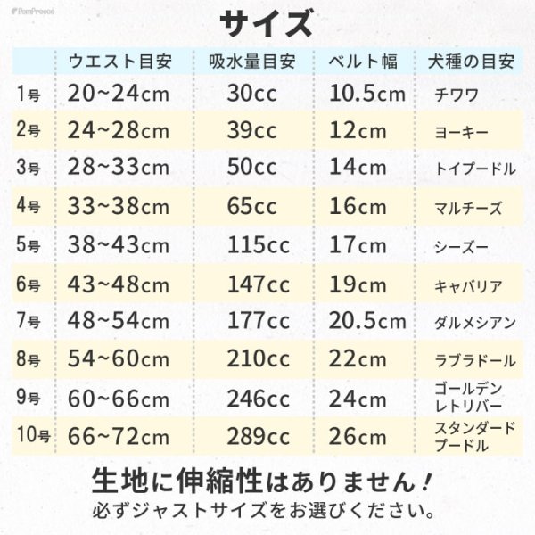画像7: 【ポイント10倍で会員様はお得】犬用オムツ パッド不要 洗って使える布製マナーベルト【1〜10号】 (7)