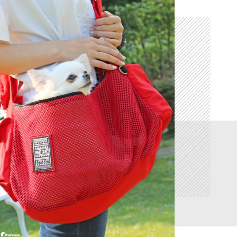 画像15: 【ポイント10倍で会員様はお得】 犬猫キャリーバッグ 全面メッシュ通気性抜群！ラウンドバッグ エアーメッシュ  ペット用品 犬 猫 バッグ メッシュ 通気性抜群 キャリーバッグ リング 飛び出し防止【S〜L】 (15)