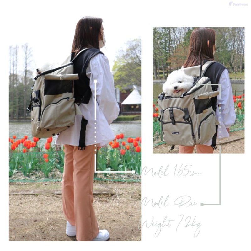 画像15: 耐荷重12kg 犬猫用ランドリュック ビッグフィットキャリー※ブラックのみ在庫限り (15)