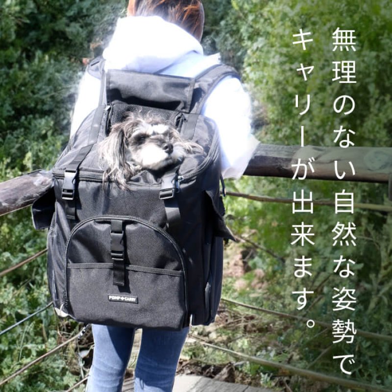 画像2: 耐荷重12kg 犬猫用ランドリュック ビッグフィットキャリー※ブラックのみ在庫限り (2)