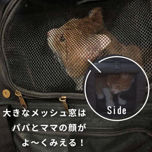 画像10: 【セール品15％OFF】 猫用ペットキャリー3WAYタッチインリュック スカイキャリ― 旅行 通院 散歩 折り畳み収納可能 (10)