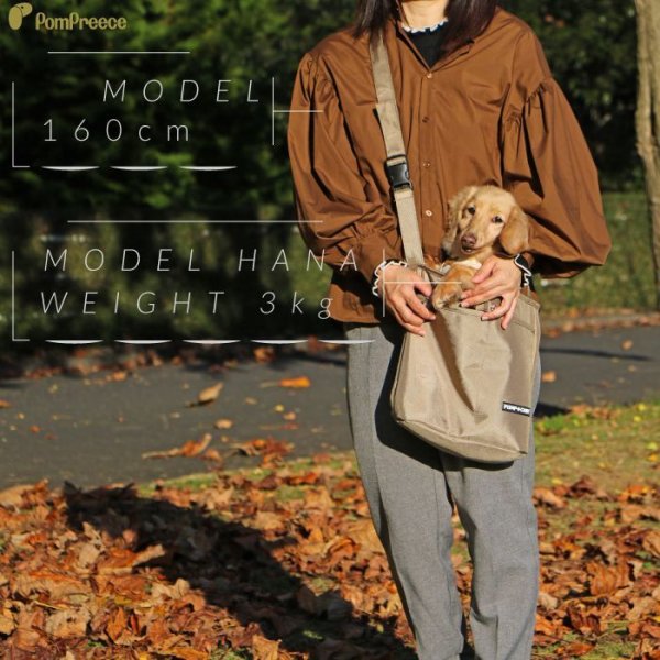 画像5: 【ポイント10倍で会員様はお得】 犬 猫 小動物用 カンガルーバッグ シンプルフリー（カラー：ベージュ） (5)