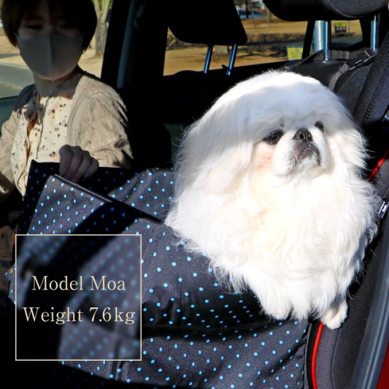 画像14: 犬猫兼用 自動車用 車載ベッド ドライブカドラー フレンチドット 10kgまで (14)