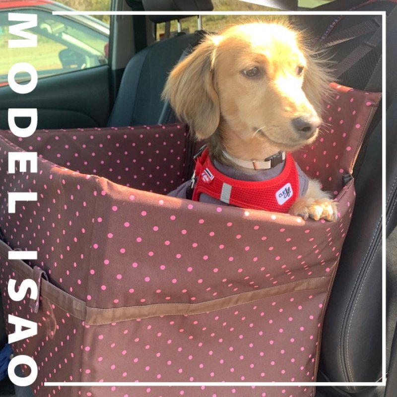 画像3: 犬猫兼用 自動車用 車載ベッド ドライブカドラー フレンチドット 10kgまで (3)