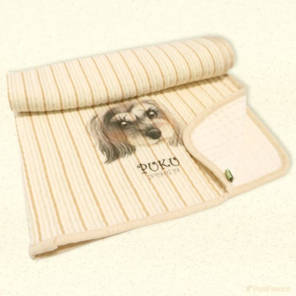 画像12: 【オーダーメイド受注生産】うちの子画像入り ブランケット フェアオーガニック ポンポリース【12月1日〜12月25日まで迷子札プレゼント中！】 (12)