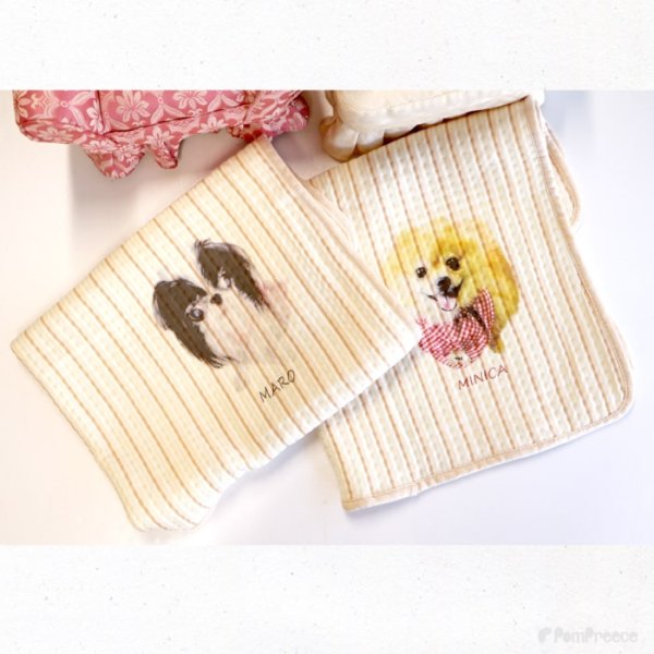 画像16: 【オーダーメイド受注生産】うちの子画像入り ブランケット フェアオーガニック ポンポリース【12月1日〜12月25日まで迷子札プレゼント中！】 (16)