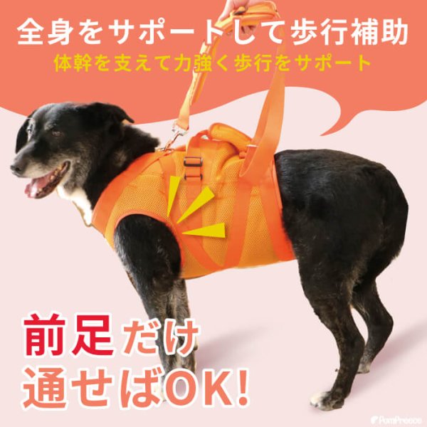 画像5: 【ポイント10倍で超お得!!会員様限定】中型犬 大型犬用 介護 ハーネス 安定した姿勢でサポート 歩行補助 排泄介助 メッシュオールケアハーネス【6〜10号】 (5)
