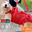 画像1: 【在庫処分セール品】大型犬用オス・メス兼用 メッシュor キルト生地 3WAYケアハーネス 【7〜10号】※返品交換不可 (1)