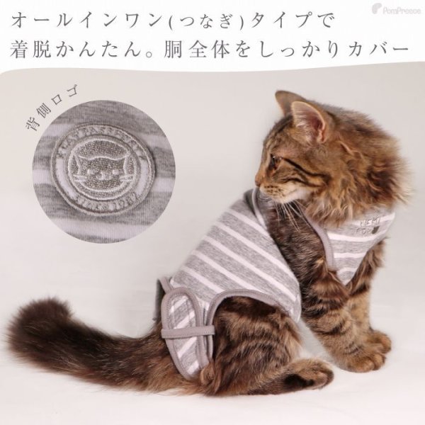 画像3: 【在庫処分セール品】猫用 術後カバーオー ネオボーダー【2・3号のみ】※返品交換不可 (3)