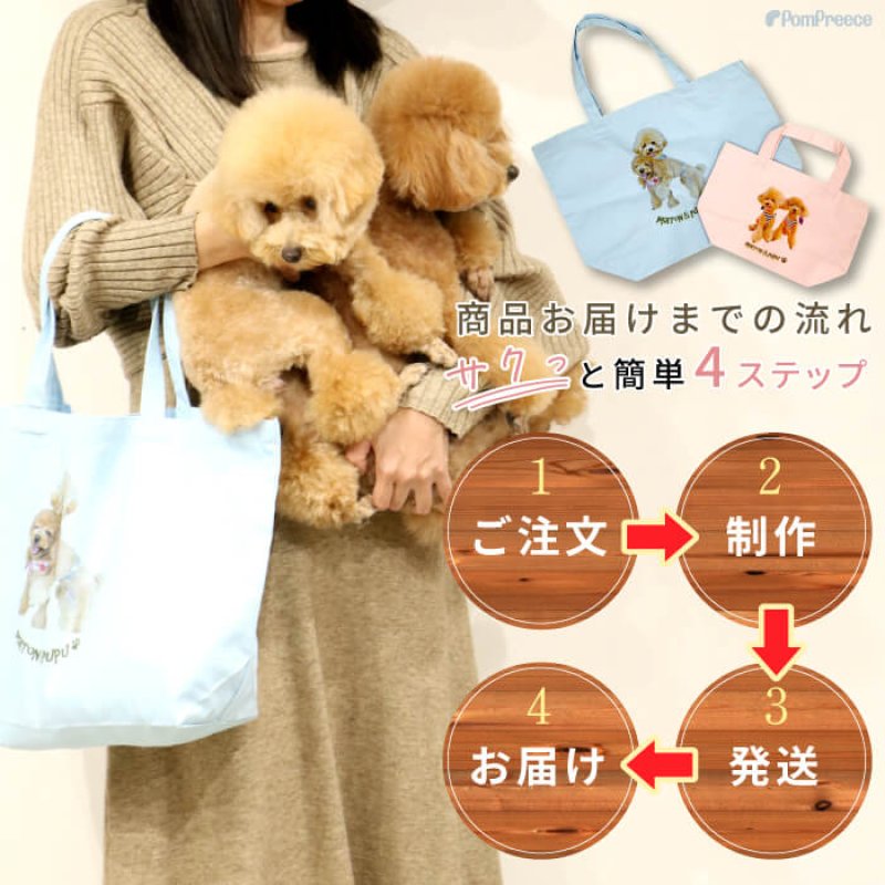 画像4: 【オーダーメイド受注生産】  うちの子画像入り トートバッグ (4)