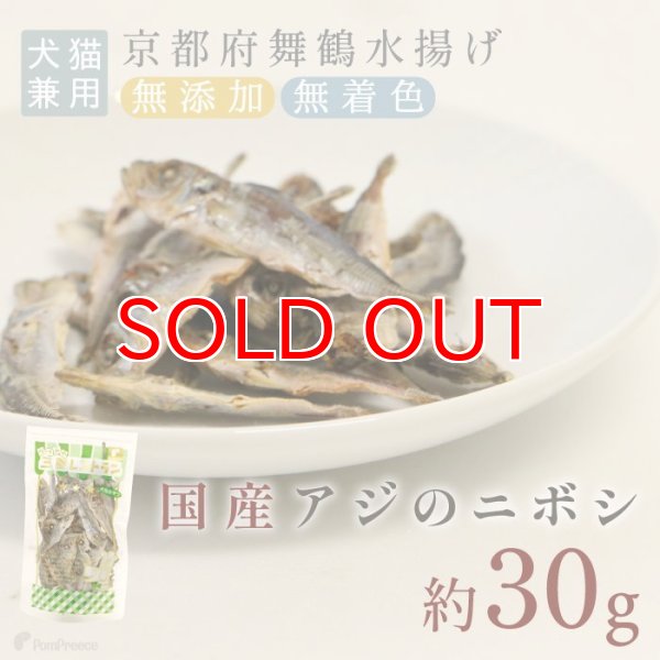 画像1: 【50%OFF 在庫処分セール品（9073SALE）】犬 猫用 ［無添加・国産原料＆加工］ 豆アジ（鯵）のニボシ［賞味期限：2025.9.20］ (1)