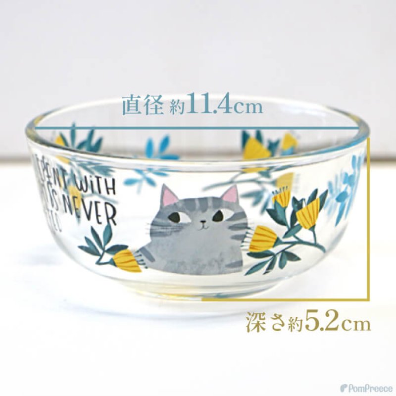画像13: 【ポイント10倍で会員様はお得】ガラス製 フードディッシュ フラワーCAT (13)