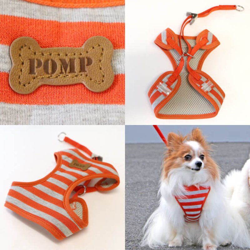 画像25: 小型犬用 スーパーハーネス＆リード 2モデル  ボーダーニットor  ロイヤルチェック 【1〜6号】 (25)