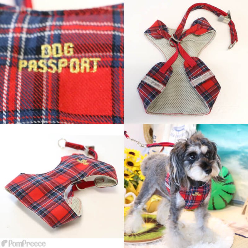 画像24: 小型犬用 スーパーハーネス＆リード 2モデル  ボーダーニットor  ロイヤルチェック 【1〜6号】 (24)