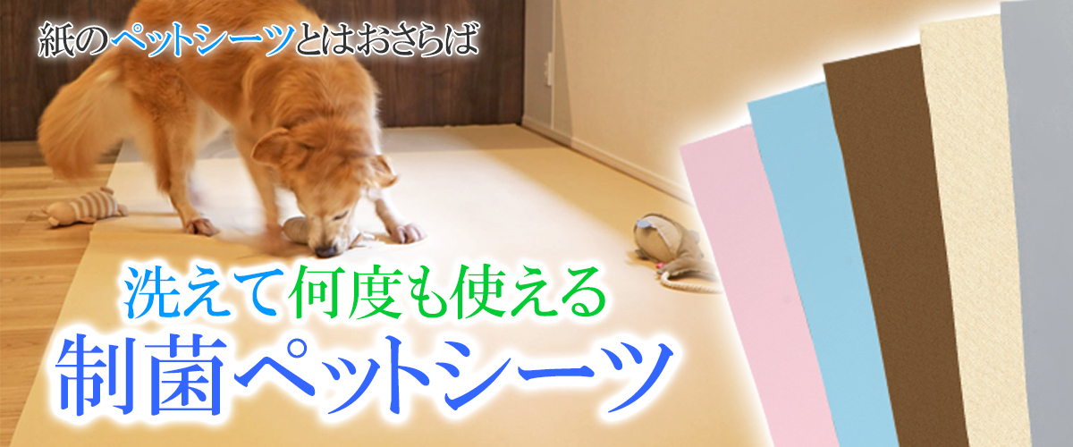 洗えて何度も使える制菌ペットシーツ