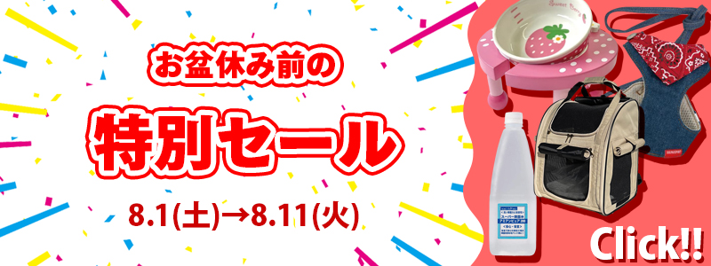お盆までの特別セール