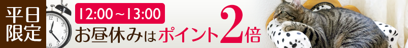 お昼休みはポイント2倍