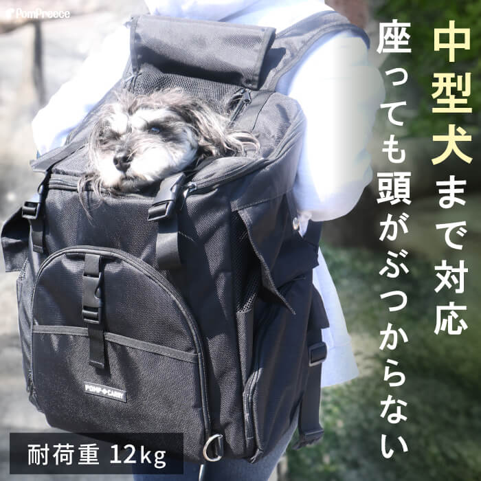 【ポイント10倍で会員様はお得】うちのこグッズプレゼント！！耐荷重12kg 犬猫用ランドリュック ビッグフィットキャリー※ブラックのみ在庫限り